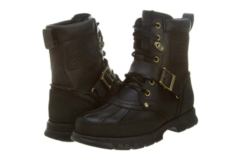 Polo Ralph Lauren  Tenard Black Leather  Mens Style 812139597