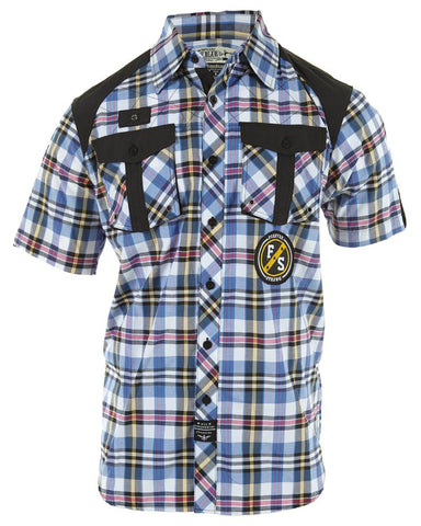 RAW BLUE BW6170/ M' SS PLAID SHIRT STYLE # RWB 106