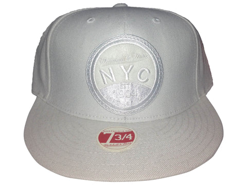 NYC Mitchell&Ness Fitted Whiite/White 34