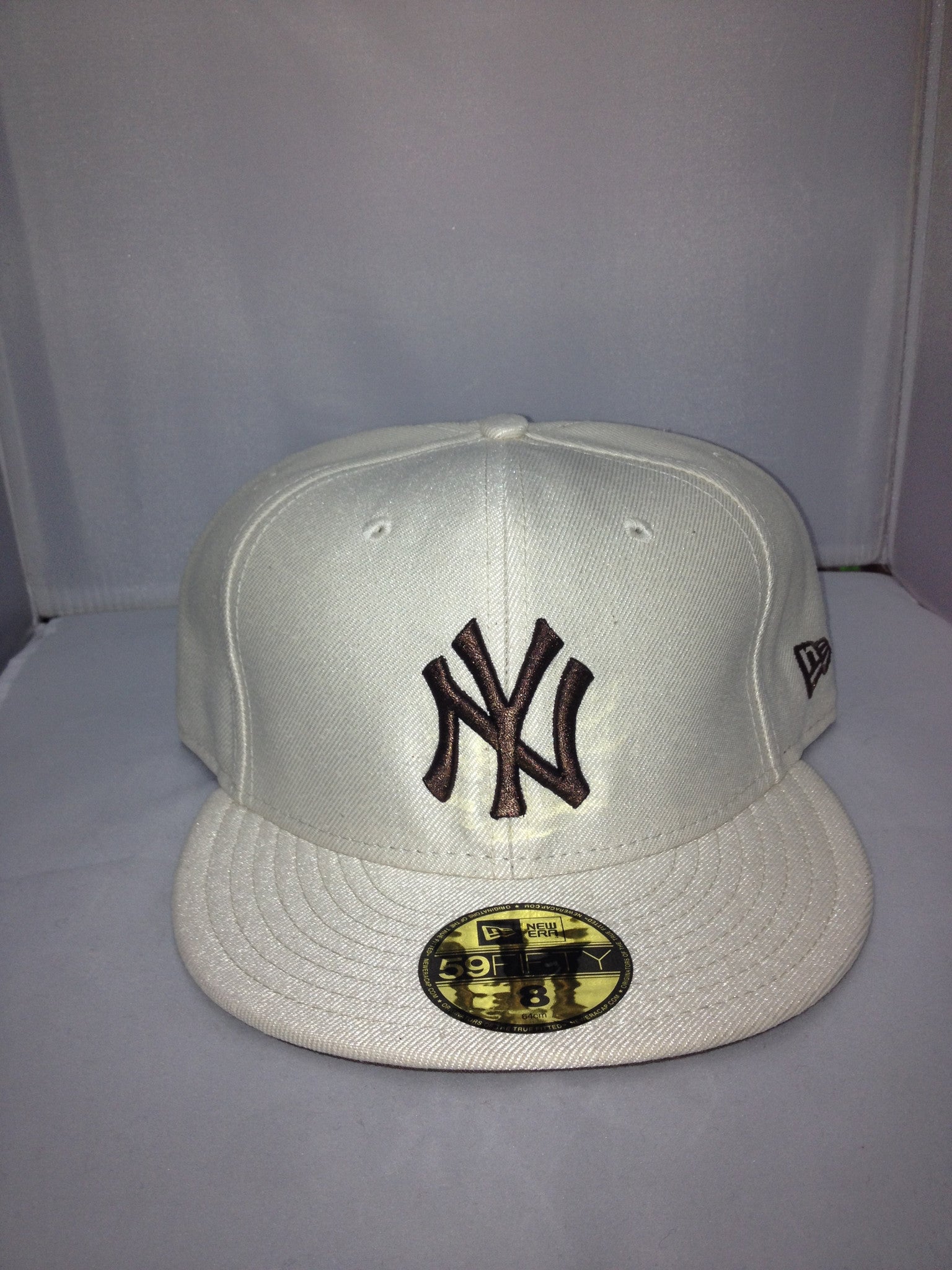 New York Yankees New Era Fitted White/Brown 30