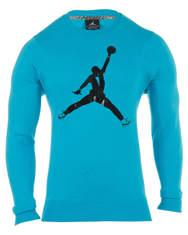 JORDAN MENS AJXI BLACK TIE FLEECE CREW STYLE# 618197