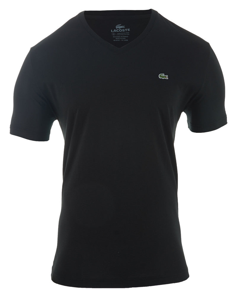 Lacoste Short Sleeve Pima Jersey V neck T-shirt Style # TH6604-51